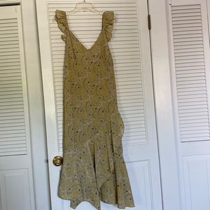Mustard Floral Dress